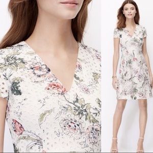 Ann Taylor Floral Eyelet Dress